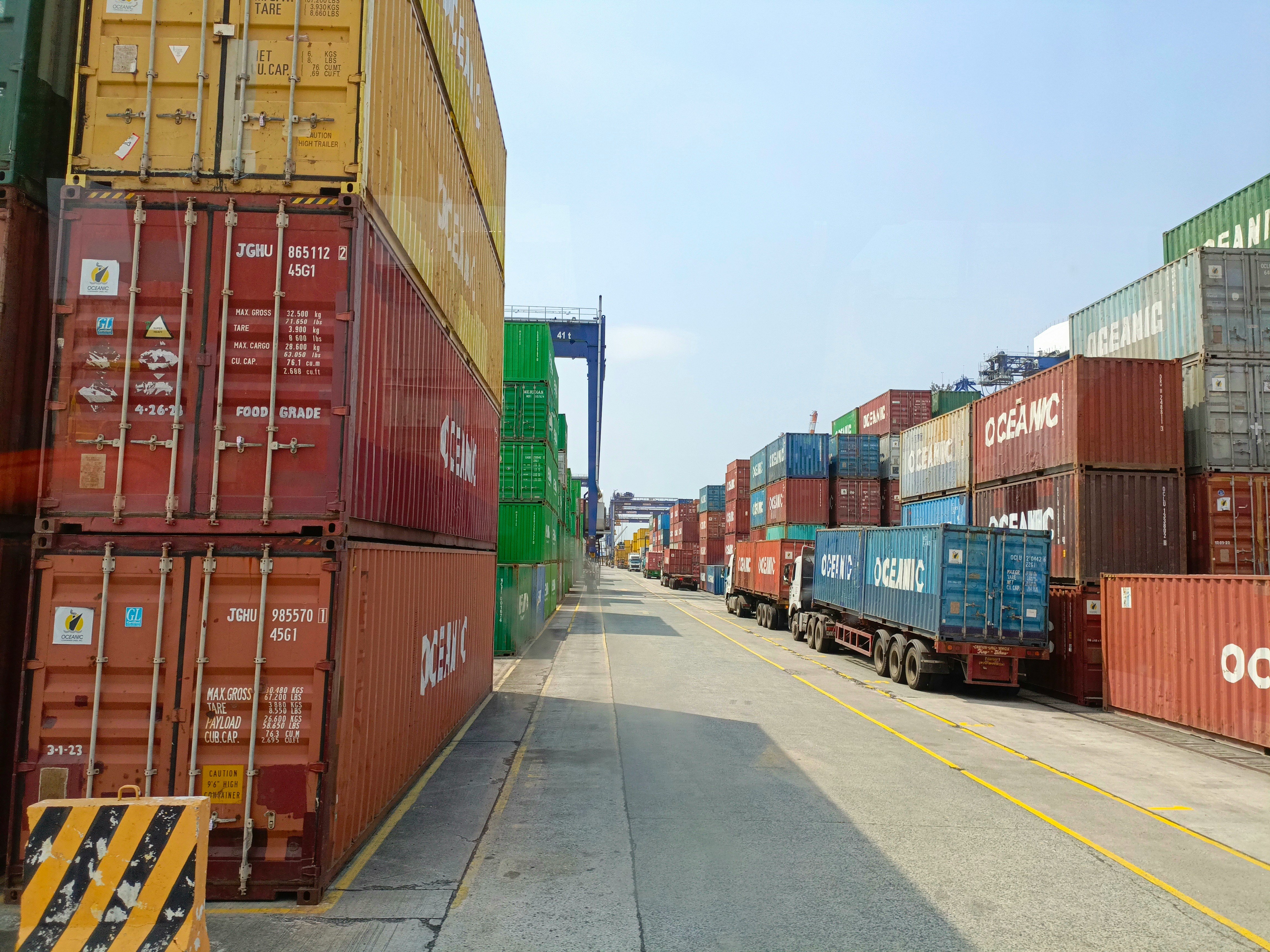 Container yard representing logistics visibility and operational coordination